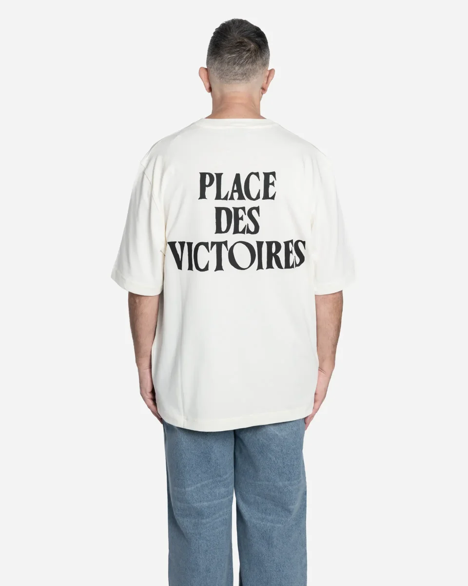 T-shirt Blanc Imprimé Place Des Victoires