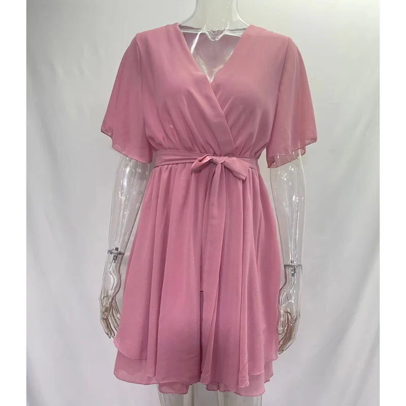 Robe ample rose poudré – Image 4