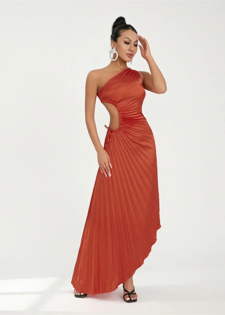 Robe asymetrique terracotta – Image 7