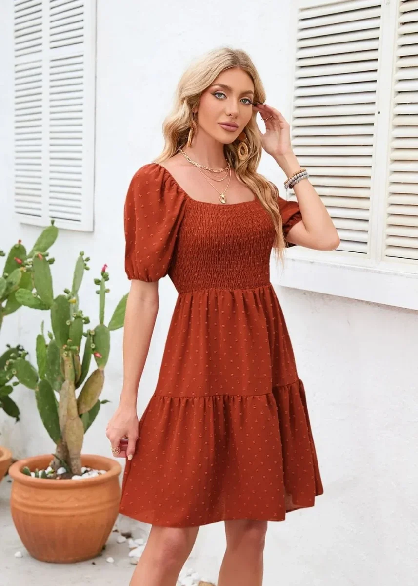 Robe bohème chic terracotta – Image 4