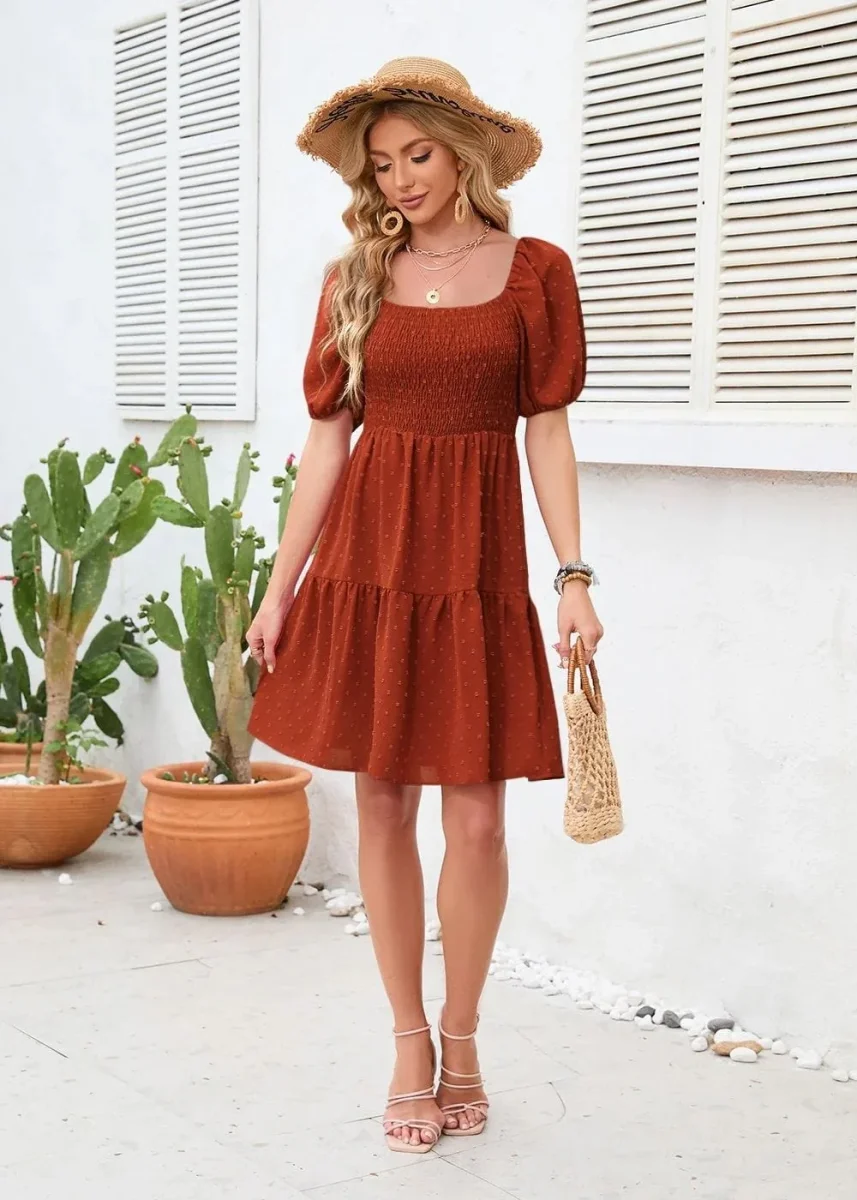 Robe bohème chic terracotta – Image 6