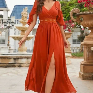 Robe demoiselle d'honneur bohème terracotta