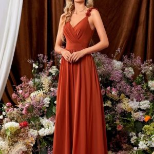 Robe longue terracotta mariage