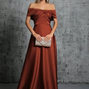 Robe mère de la mariée terracotta