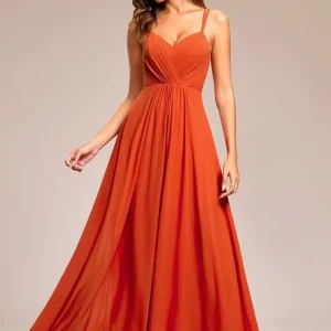 Robe mousseline terracotta