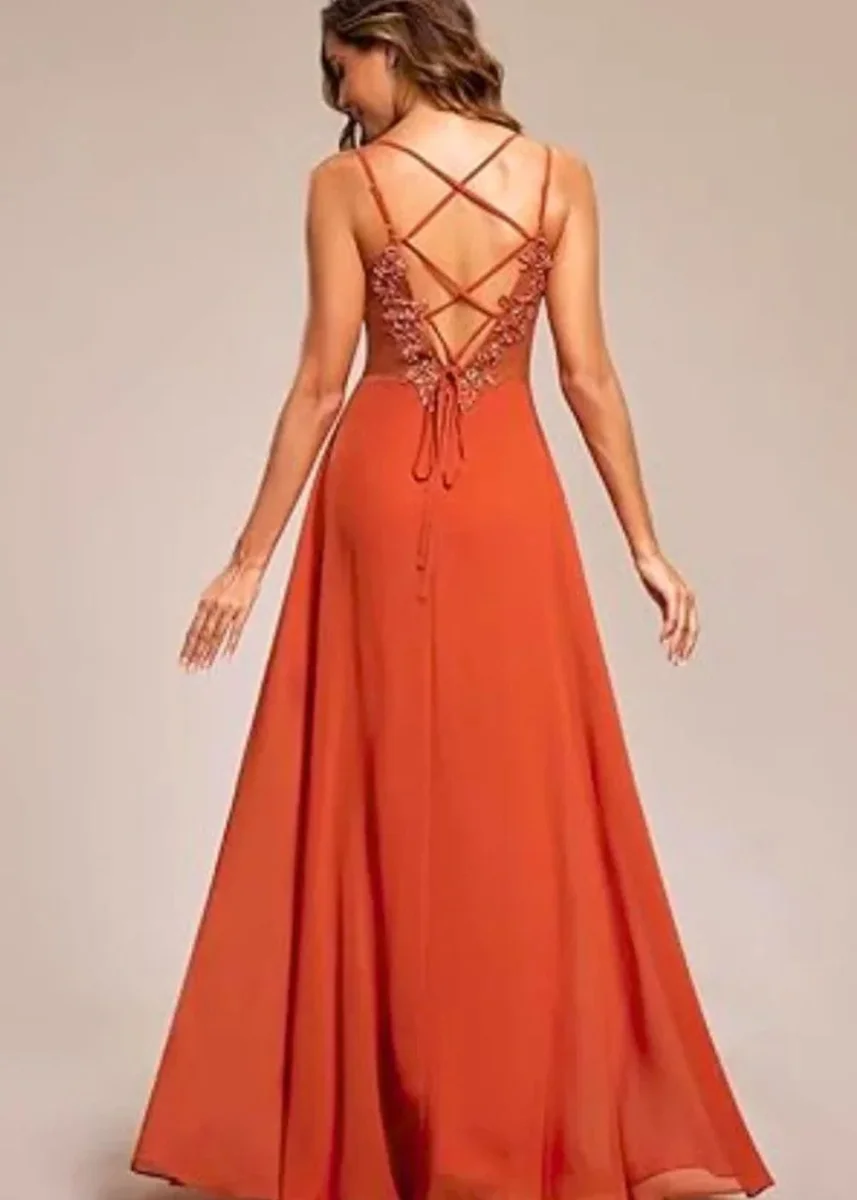 Robe mousseline terracotta – Image 5