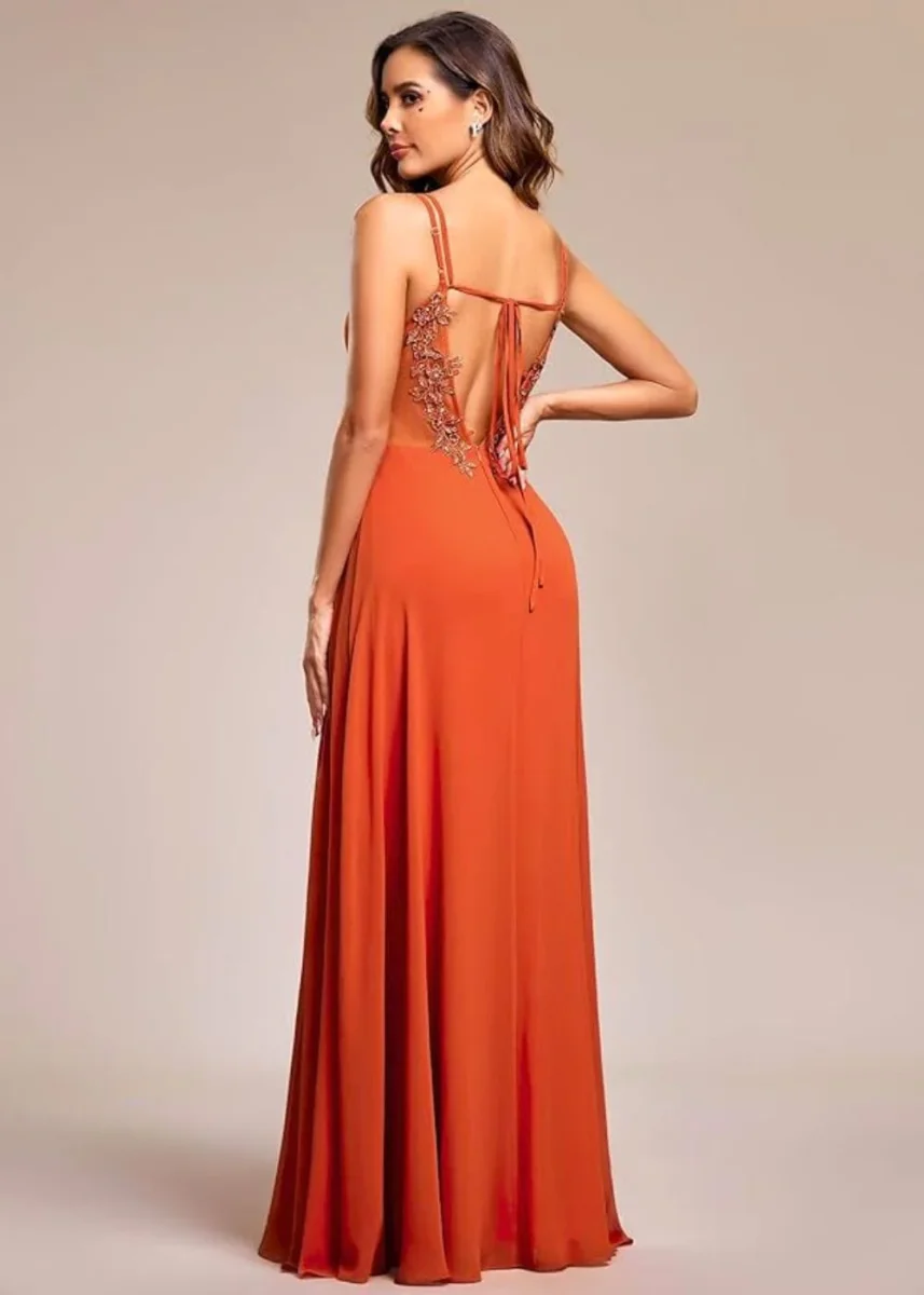 Robe mousseline terracotta – Image 4