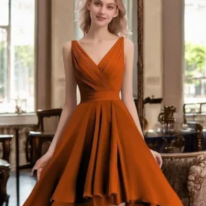 Robe patineuse terracotta