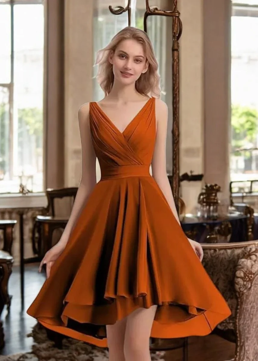 Robe patineuse terracotta