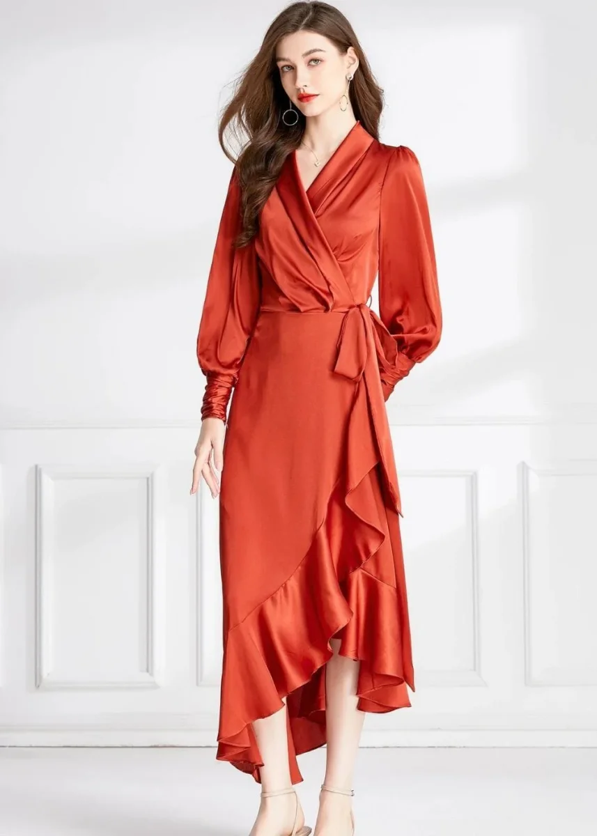 Robe portefeuille terracotta – Image 5