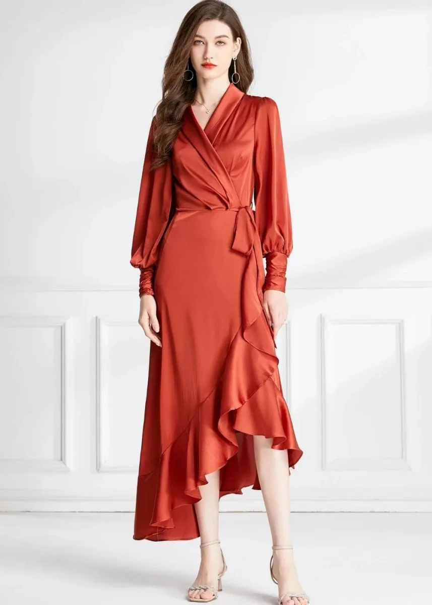 Robe portefeuille terracotta – Image 3