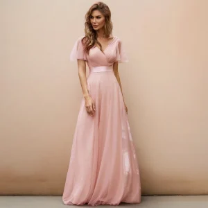 Robe rose poudré témoin de mariage