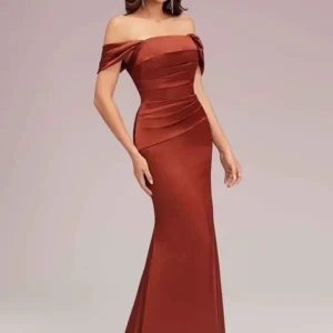 Robe sirène terracotta