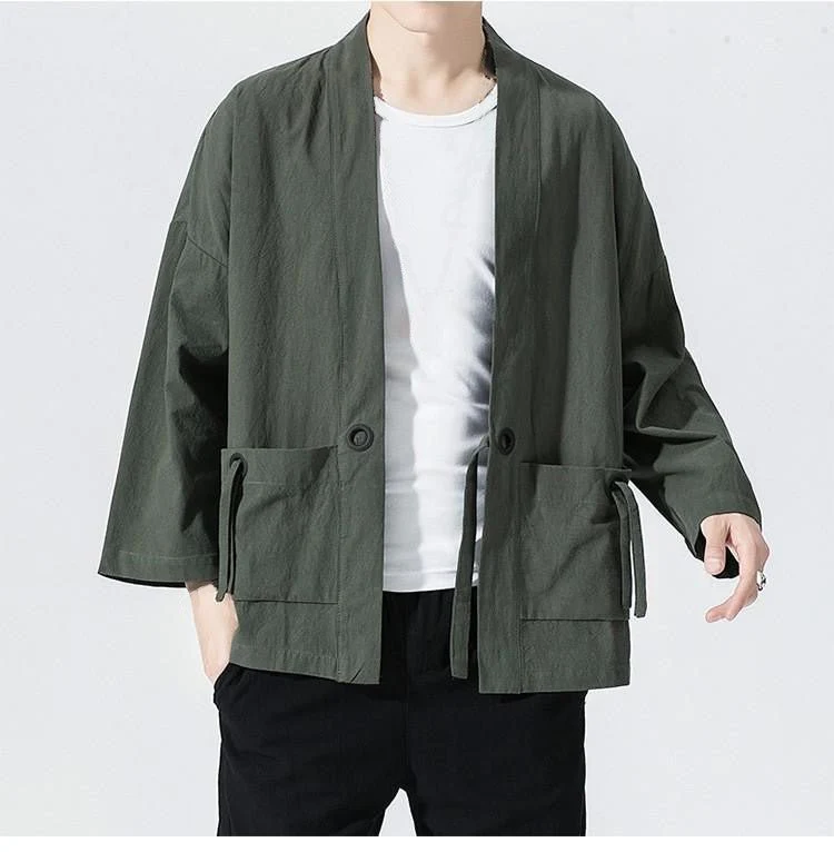 Veste Kimono Japonaise - Uni – Image 7