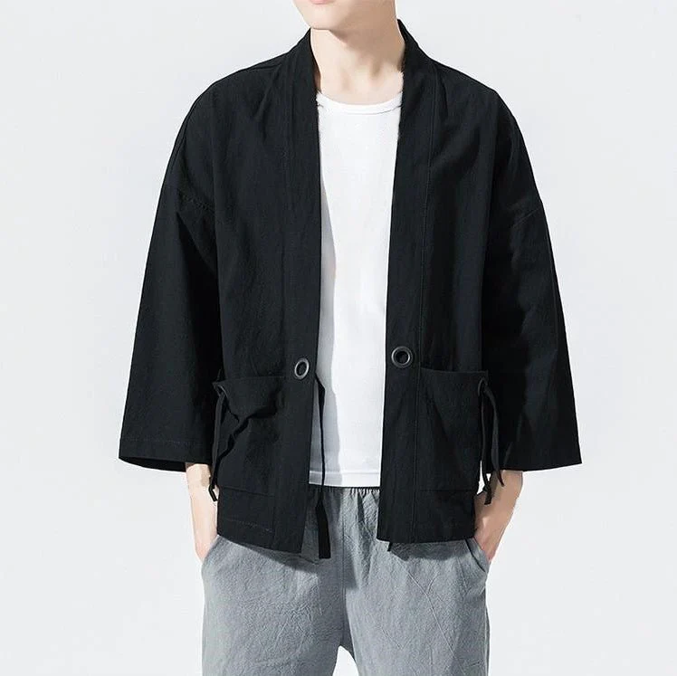 Veste Kimono Japonaise - Uni – Image 2